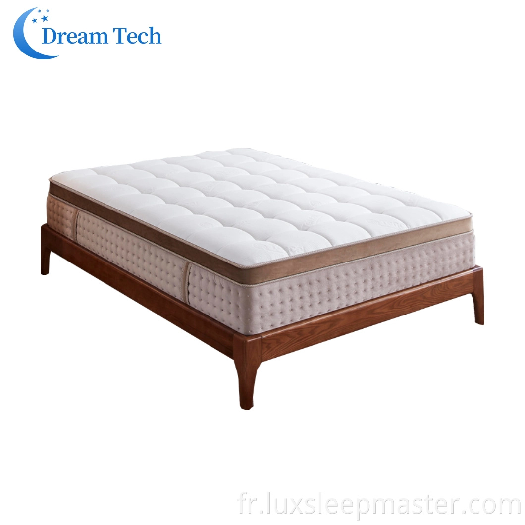 Meubles de chambre à coucher modernes matelas de lit d'hôtel matelas à ressorts ensachés matelas en mousse à mémoire de latex